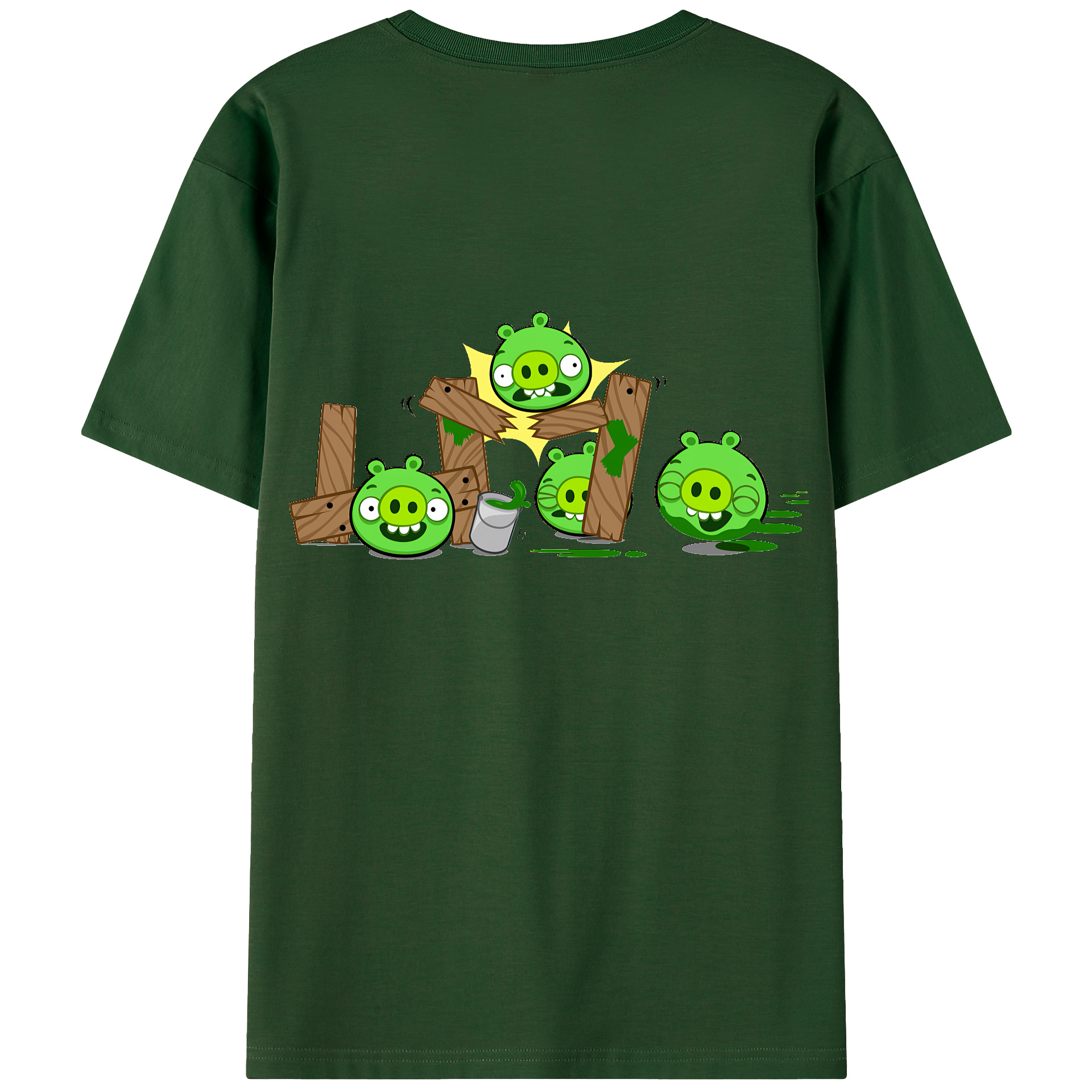 （画像用） Angry Birds アングリーバード 綿100％半袖Tシャツ（背面プリント）